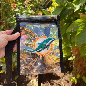 Clear Miami Dolphins Crossbody Bag